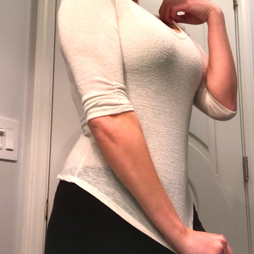 WallFlower Off-White Half-Sleeve Top Sz. S